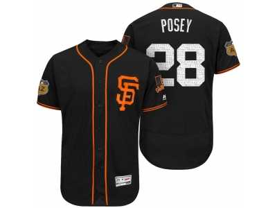 Men's San Francisco Giants #28 Buster Posey 2017 Spring Training Flex Base Authentic Collection Stitched Baseball Jersey