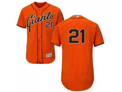 San Francisco Giants #21 Deion Sanders Orange Flexbase Authentic Collection Stitched MLB Jersey