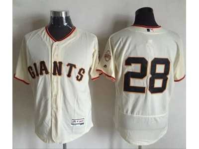 San Francisco Giants #28 Buster Posey Cream Flexbase Authentic Collection Stitched Baseball Jersey