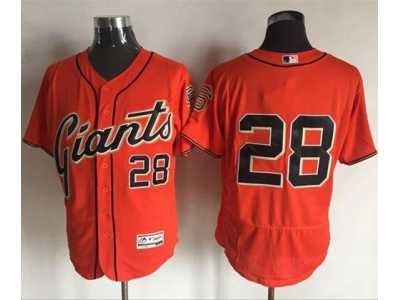 San Francisco Giants #28 Buster Posey Orange Flexbase Authentic Collection Stitched MLB Jersey