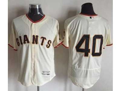 San Francisco Giants #40 Madison Bumgarner Cream Flexbase Authentic Collection Stitched Baseball Jersey