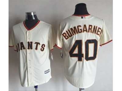 San Francisco Giants #40 Madison Bumgarner Cream New Cool Base Stitched MLB Jersey