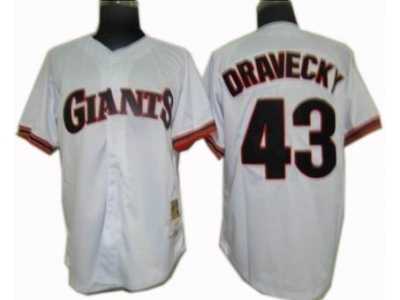 mlb San Francisco Giants #43 Dave Dravecky m&n White