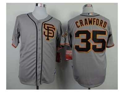 mlb jerseys san francisco giants #35 crawford grey[crawford][SF]