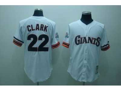 mlb san francisco giants #22 clark m&n white