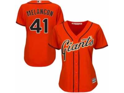 Women's Majestic San Francisco Giants #41 Mark Melancon Replica Orange Alternate Cool Base MLB Jersey