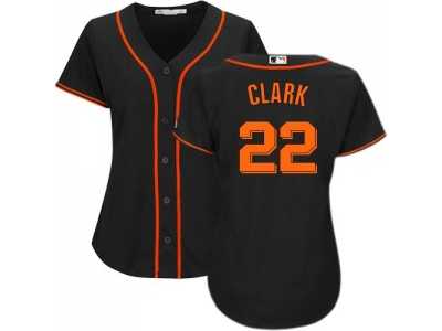 Women's San Francisco Giants #22 Will Clark Black Alternate Stitched MLB Jersey