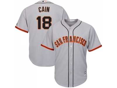Youth San Francisco Giants #18 Matt Cain Grey Road Cool Base Stitched MLB Jersey