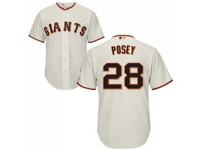 Youth San Francisco Giants #28 Buster Posey Cream Stitched MLB Jersey