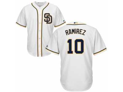 Men's Majestic San Diego Padres #10 Alexei Ramirez Authentic White Home Cool Base MLB Jersey