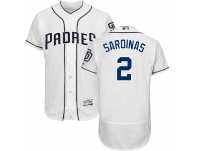 Men's Majestic San Diego Padres #2 Luis Sardinas White Flexbase Authentic Collection MLB Jersey