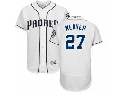 Men's Majestic San Diego Padres #27 Jered Weaver White Flexbase Authentic Collection MLB Jersey