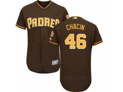 Men's Majestic San Diego Padres #46 Jhoulys Chacin Brown Flexbase Authentic Collection MLB Jersey