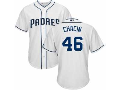 Men's Majestic San Diego Padres #46 Jhoulys Chacin Replica White Home Cool Base MLB Jersey