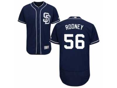 Men's Majestic San Diego Padres #56 Fernando Rodney Navy Blue Flexbase Authentic Collection MLB Jersey