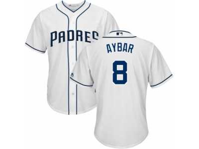 Men's Majestic San Diego Padres #8 Erick Aybar Replica White Home Cool Base MLB Jersey