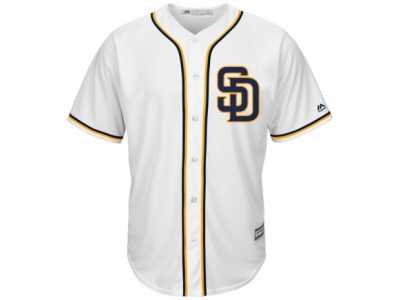 Men's San Diego Padres Majestic Blank White Home Cool Base Jersey