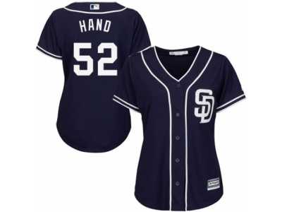 Women's Majestic San Diego Padres #52 Brad Hand Replica Navy Blue Alternate 1 Cool Base MLB Jersey