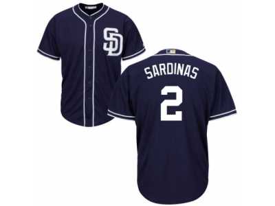 Youth Majestic San Diego Padres #2 Luis Sardinas Authentic Navy Blue Alternate 1 Cool Base MLB Jersey