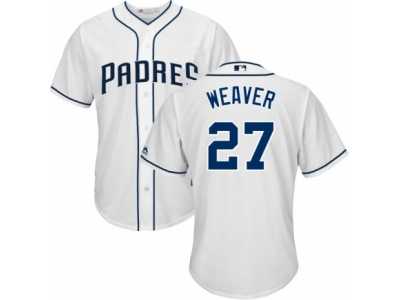 Youth Majestic San Diego Padres #27 Jered Weaver Replica White Home Cool Base MLB Jersey
