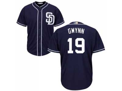 Youth San Diego Padres #19 Tony Gwynn Navy blue Cool Base Stitched MLB Jersey
