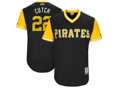 Men's 2017 Little League World Series Pirates #22 Andrew McCutchen Cutch Black Jersey