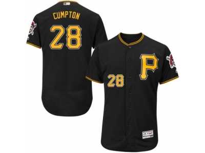 Men's Majestic Pittsburgh Pirates #28 Brandon Cumpton Black Flexbase Authentic Collection MLB Jersey