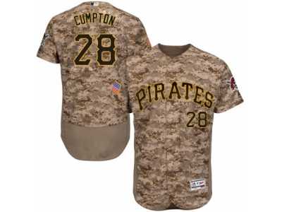 Men's Majestic Pittsburgh Pirates #28 Brandon Cumpton Camo Flexbase Authentic Collection MLB Jersey