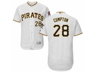 Men's Majestic Pittsburgh Pirates #28 Brandon Cumpton White Flexbase Authentic Collection MLB Jersey