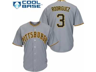 Men's Majestic Pittsburgh Pirates #3 Sean Rodriguez Authentic Grey Road Cool Base MLB Jersey