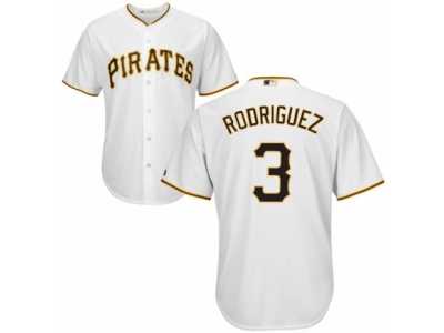 Men\'s Majestic Pittsburgh Pirates #3 Sean Rodriguez Authentic White Home Cool Base MLB Jersey