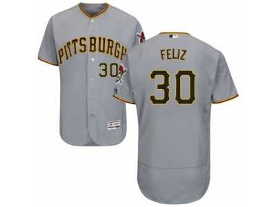 Men\'s Majestic Pittsburgh Pirates #30 Neftali Feliz Grey Flexbase Authentic Collection MLB Jersey