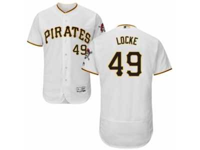 Men's Majestic Pittsburgh Pirates #49 Jeff Locke White Flexbase Authentic Collection MLB Jersey
