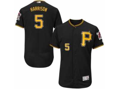 Men\'s Majestic Pittsburgh Pirates #5 Josh Harrison Black Flexbase Authentic Collection MLB Jersey