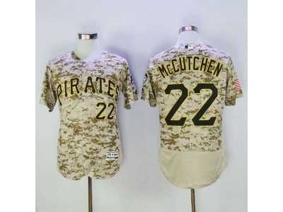 Men's Pittsburgh Pirates #22 Andrew McCutchen Majestic Camo Flexbase Authentic Collection Player Jersey