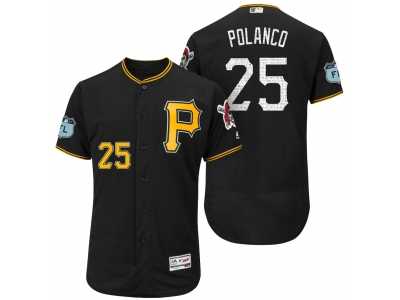Men's Pittsburgh Pirates #25 Gregory Polanco 2017 Spring Training Flex Base Authentic Collection Stitched Baseball Jersey