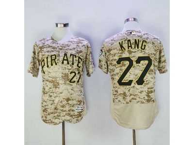 Men's Pittsburgh Pirates #27 Jung Ho Kang Majestic Camo Flexbase Authentic Collection Player Jersey