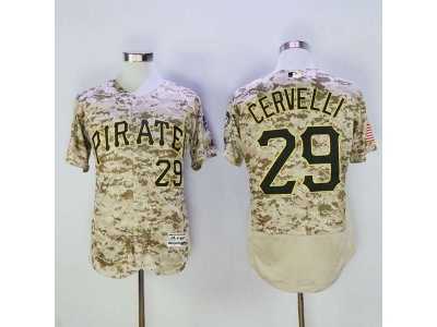 Men's Pittsburgh Pirates #29 Francisco Cervelli Majestic Camo Flexbase Authentic Collection Player Jersey