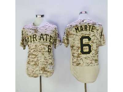 Men's Pittsburgh Pirates #6 Starling Marte Majestic Camo Flexbase Authentic Collection Player Jersey