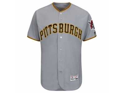 Men's Pittsburgh Pirates Majestic Road Blank Gray Flex Base Authentic Collection Team Jersey