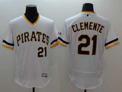 Pittsburgh Pirates #21 Roberto Clemente White Flexbase Authentic Collection Cooperstown Stitched MLB Jersey