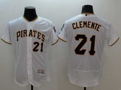Pittsburgh Pirates #21 Roberto Clemente White Flexbase Authentic Collection Stitched MLB Jersey