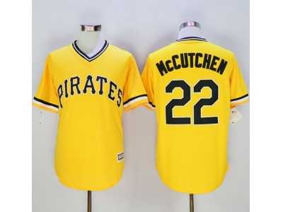 Pittsburgh Pirates #22 Andrew McCutchen Gold New Cool Base Stitched Baseball Jersey
