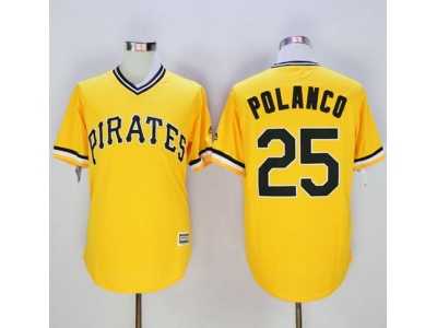 Pittsburgh Pirates #25 Gregory Polanco Gold New Cool Base Stitched Baseball Jersey