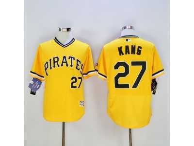 Pittsburgh Pirates #27 Jung-ho Kang Gold Flexbase Authentic Collection Stitched MLB Jersey