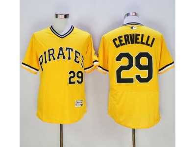 Pittsburgh Pirates #29 Francisco Cervelli Gold Flexbase Authentic Collection Cooperstown Stitched Baseball Jersey