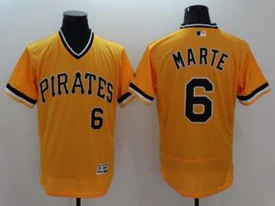 Pittsburgh Pirates #6 Starling Marte Gold Flexbase Authentic Collection Stitched Baseball Jersey