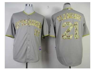 mlb jerseys pittsburgh pirates #21 clemente grey[number camo]