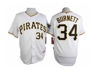 mlb jerseys pittsburgh pirates #34 burnett white