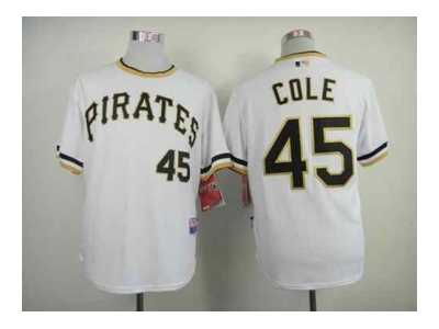 mlb jerseys pittsburgh pirates #45 cole white[m&n]